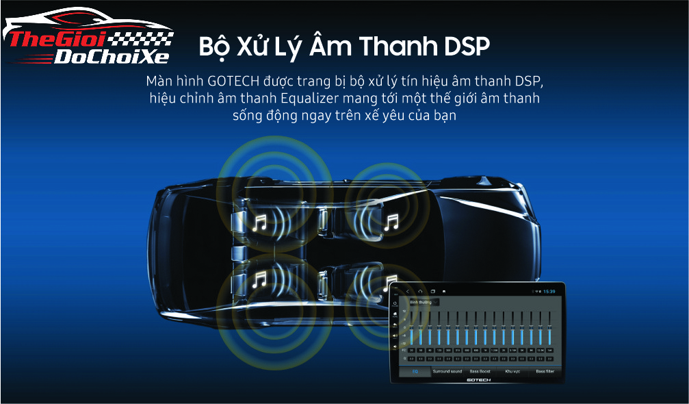 màn hình gotech có hệ thống âm thanh DSP 32 kênh